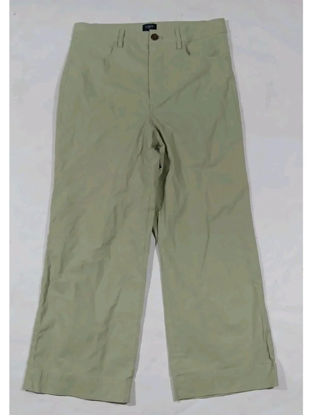 J. Crew Ella Wide Leg Linen Blend Cropped Pants
